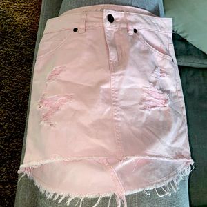 Vanilla Star Premium pink Jean skirt.